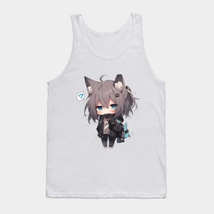 Chibi cat girl feel cold Tank Top